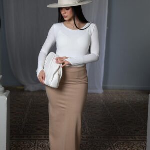 חצאית לורן - צבע קאמל